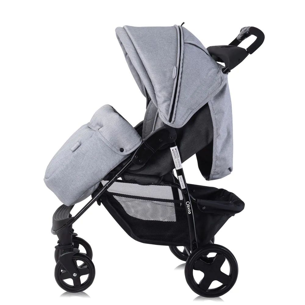 Carucior sport cu acoperitoare picioare Lorelli Olivia Cool Grey - poza 3