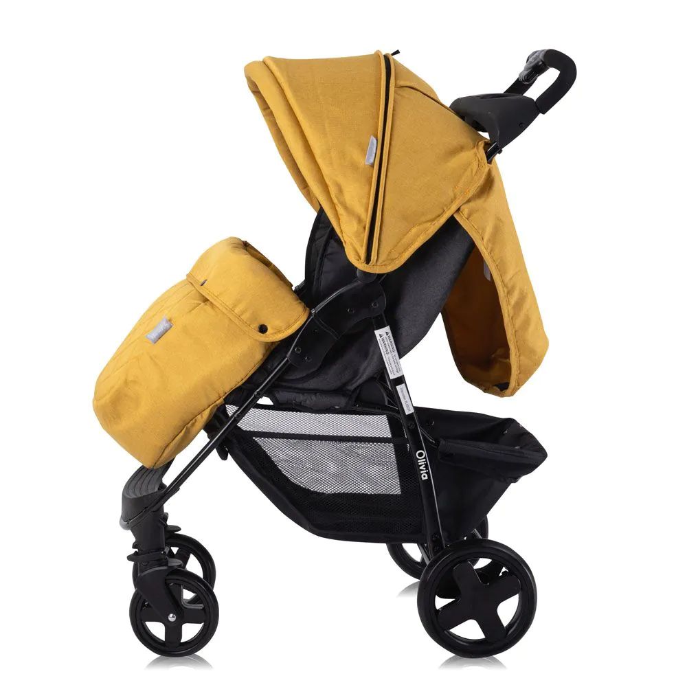 Carucior sport cu acoperitoare picioare Lorelli Olivia Lemon Curry - poza 3