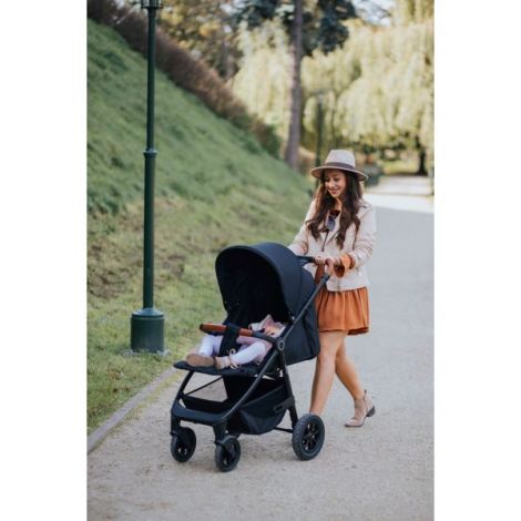 Carucior sport cu roti gonflabile (max. 22 Kg) 4Baby STINGER AIR Negru - poza 3