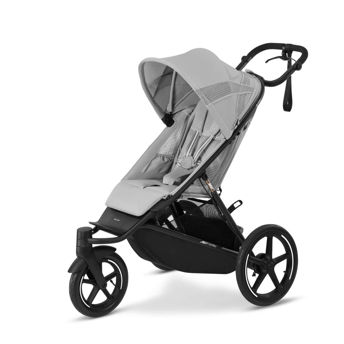 Carucior sport Cybex Gold Avi Spin Fog Grey cu cadru Negru - poza 1