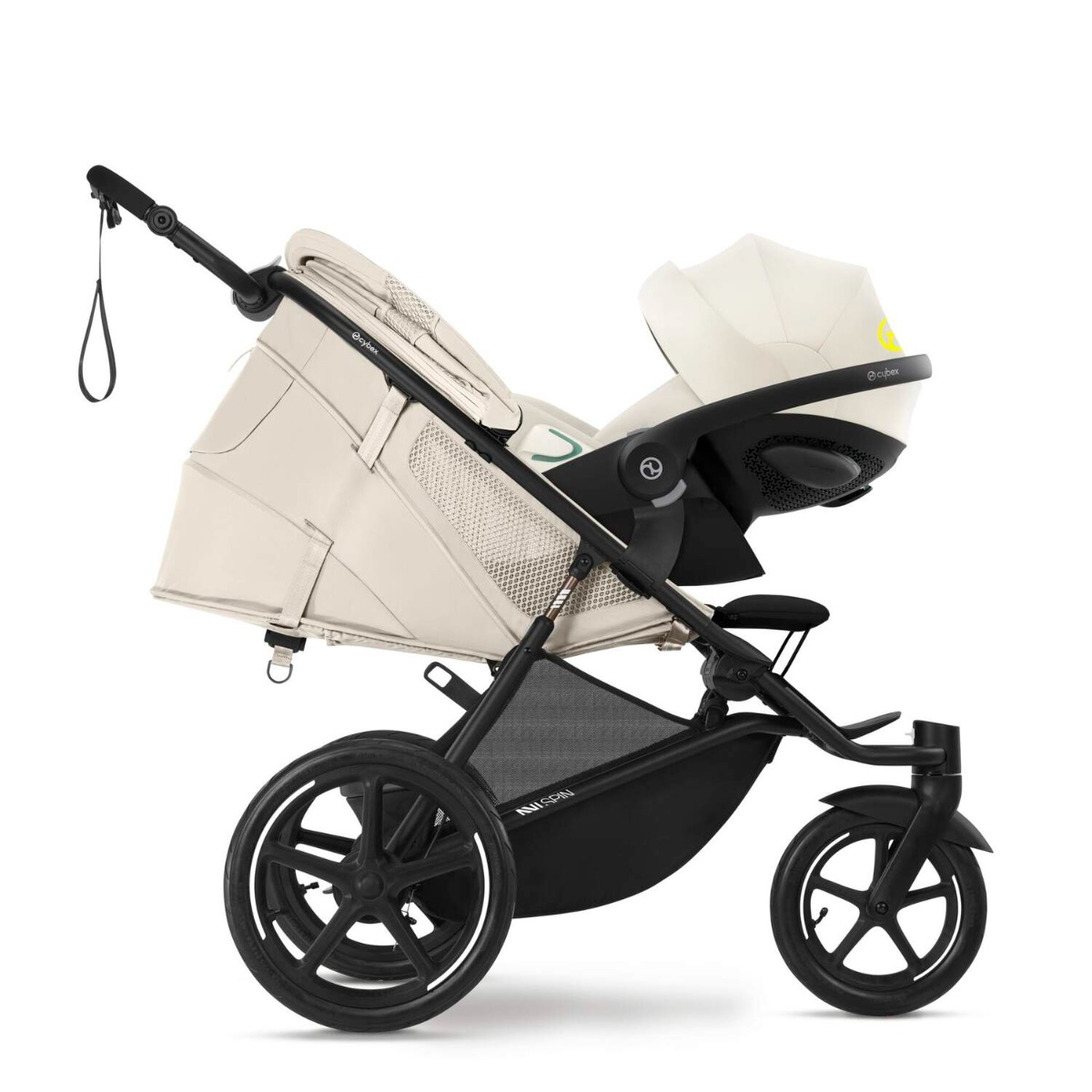 Carucior sport Cybex Gold Avi Spin Seashell Beige cu cadru Negru - poza 5