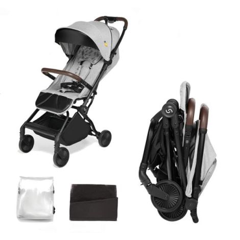 Carucior sport pliabil avion Skiddou Espoo Normandic Dream, ultracompact pentru calatorii, Gri - poza 2
