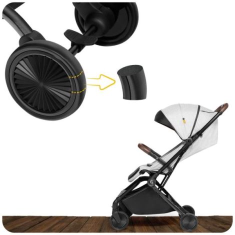 Carucior sport pliabil avion Skiddou Espoo Normandic Dream, ultracompact pentru calatorii, Gri - poza 3