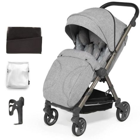 Carucior sport pliabil Skiddou Mell Normandic dream, ultracompact pentru calatorii, Gri deschis - poza 1