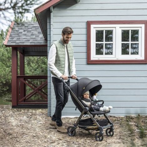 Carucior sport pliabil Skiddou Mell Onyx, ultracompact pentru calatorii, Negru - poza 2