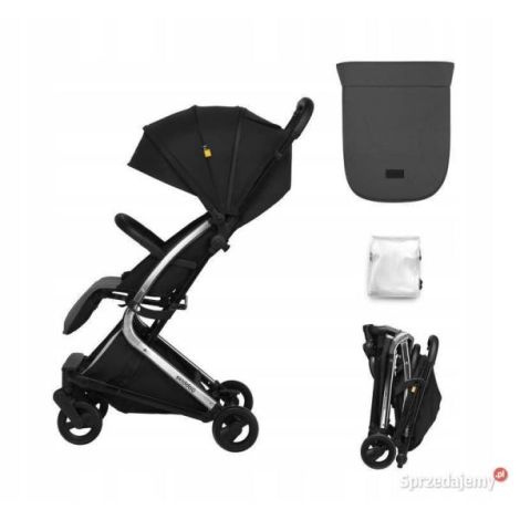 Carucior sport pliabil Skiddou Mikkeli Onyx, ultracompact pentru calatorii, Negru - poza 3