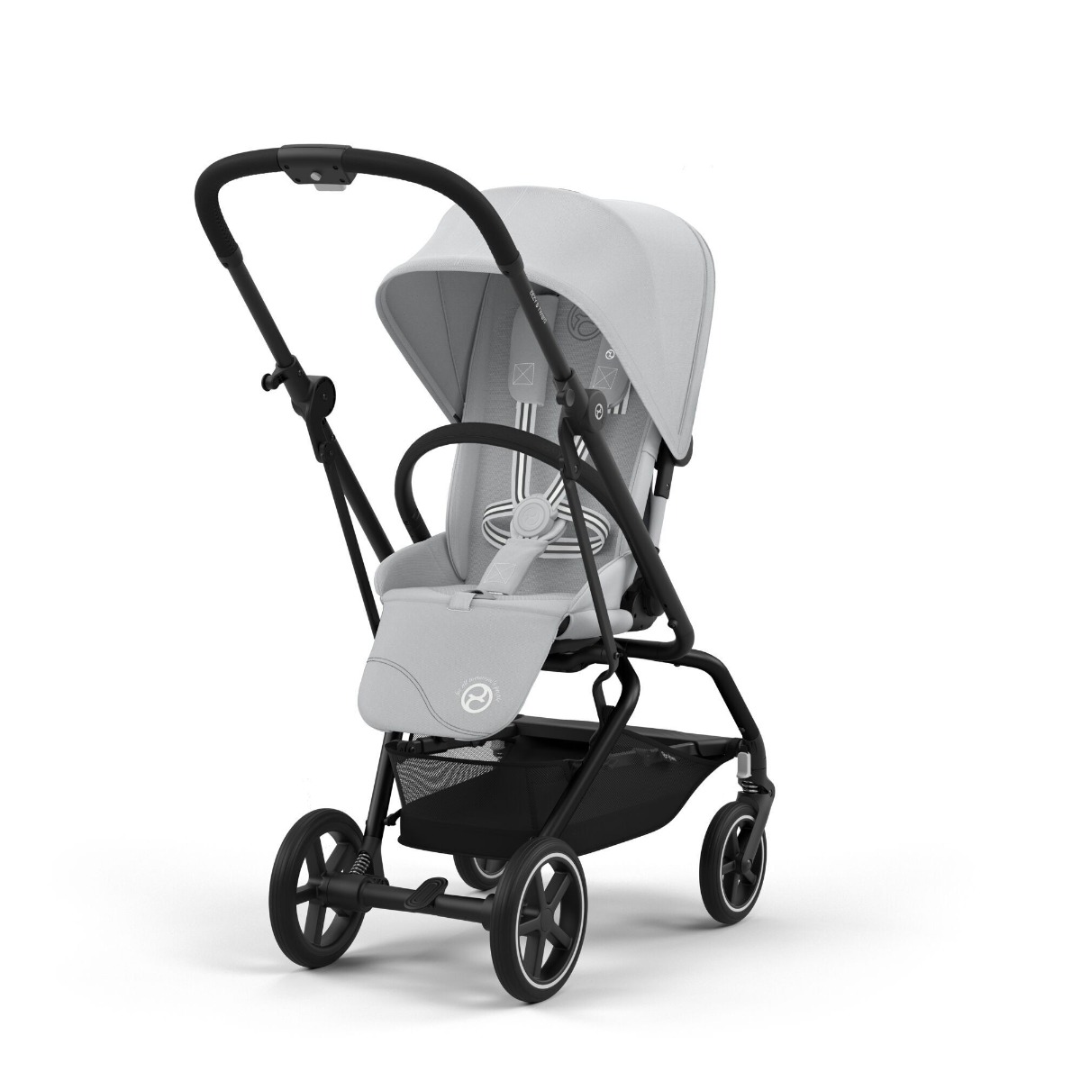 Carucior sport rotativ Cybex Gold Eezy S Twist+ 2 Fog Grey cu cadru Negru - poza 1