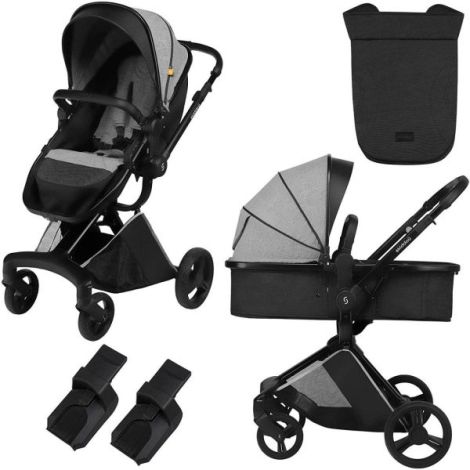 Carucior transformabil 2 in 1 Skiddou Nasjo Normandic Dream, Gri - poza 2