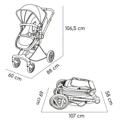 Carucior transformabil 2 in 1 Skiddou Nasjo, Wild climber, Verde - poza 3