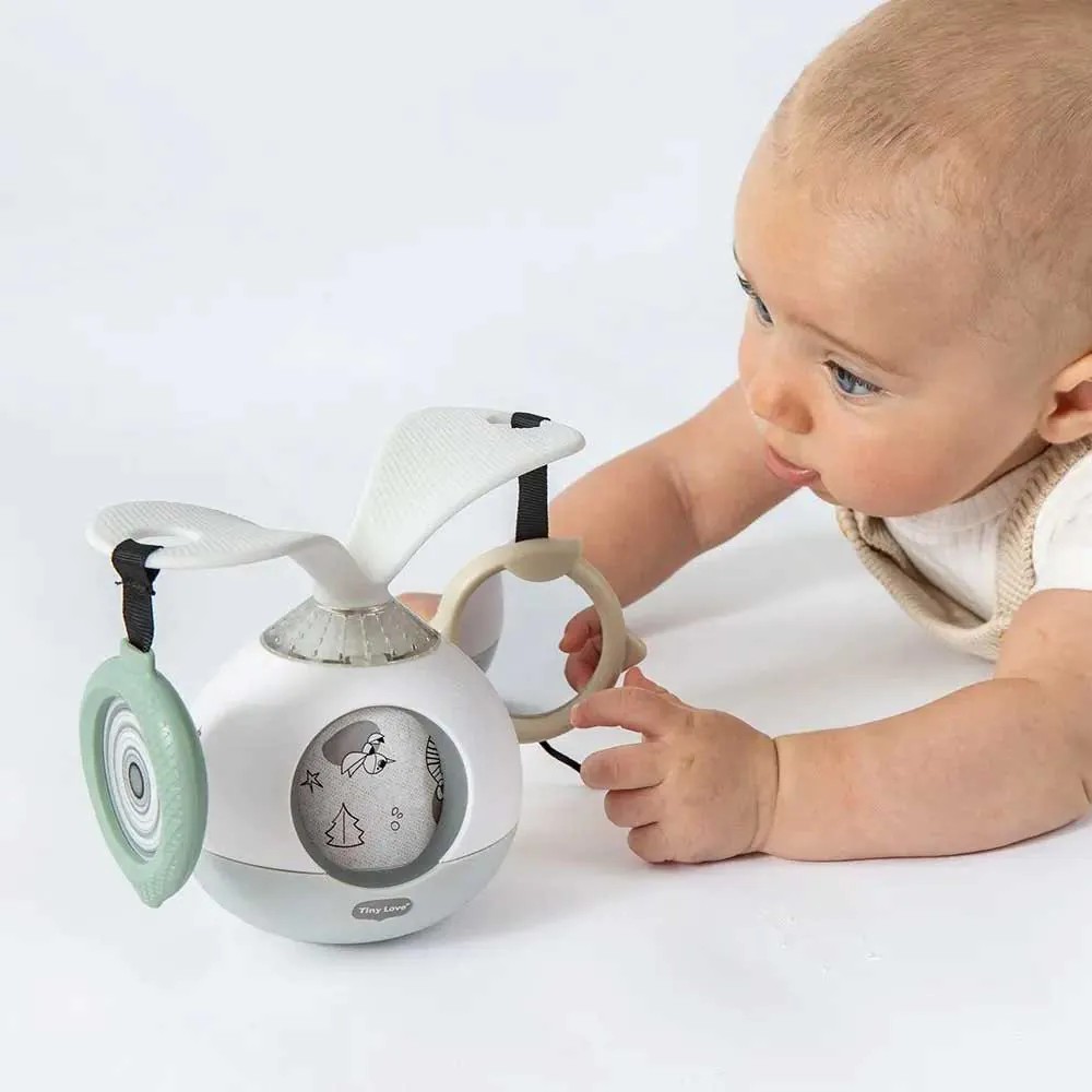 Carusel 2 in 1 pentru carucior cu sunete si lumini Tiny Love Black and White - poza 2