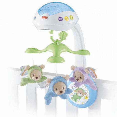 Carusel cu suport mobil pentru patut Noaptea Instelata, FisherPrice CDN41 - poza 1