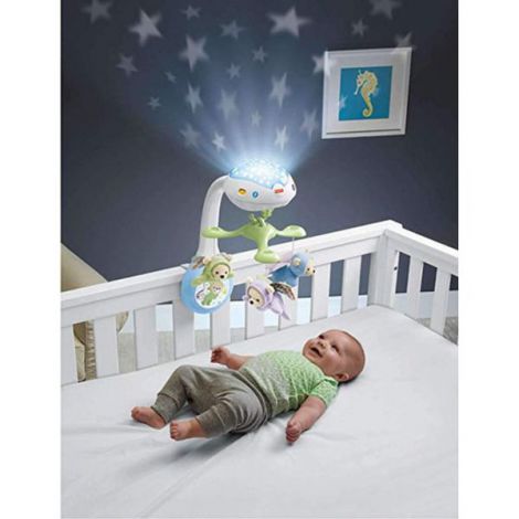 Carusel cu suport mobil pentru patut Noaptea Instelata, FisherPrice CDN41 - poza 3