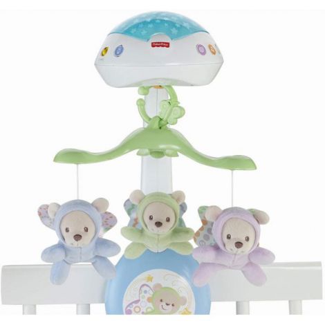 Carusel cu suport mobil pentru patut Noaptea Instelata, FisherPrice CDN41 - poza 5