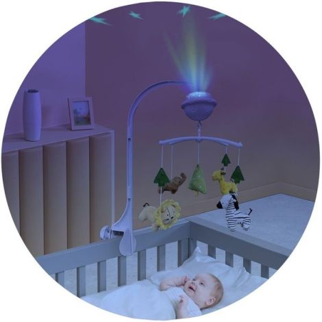 Carusel muzical pentru patut cu proiector Chipolino Jungle - poza 2
