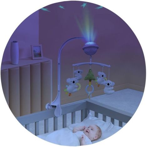 Carusel muzical pentru patut cu proiector Chipolino Koala - poza 2