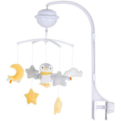 Carusel muzical pentru patut cu proiector Chipolino Penguin - poza 1
