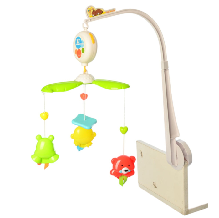 Carusel Muzical Rotativ pentru Patut Bebe cu 3 Figurine Plastic