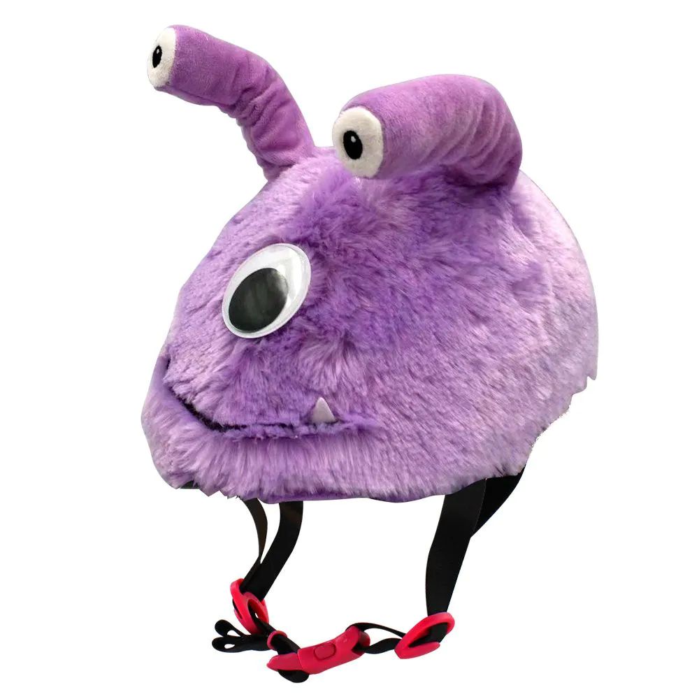 Casca protectie cu animalut de plus K3YRIDERS Monster Eyes Purpy - poza 1