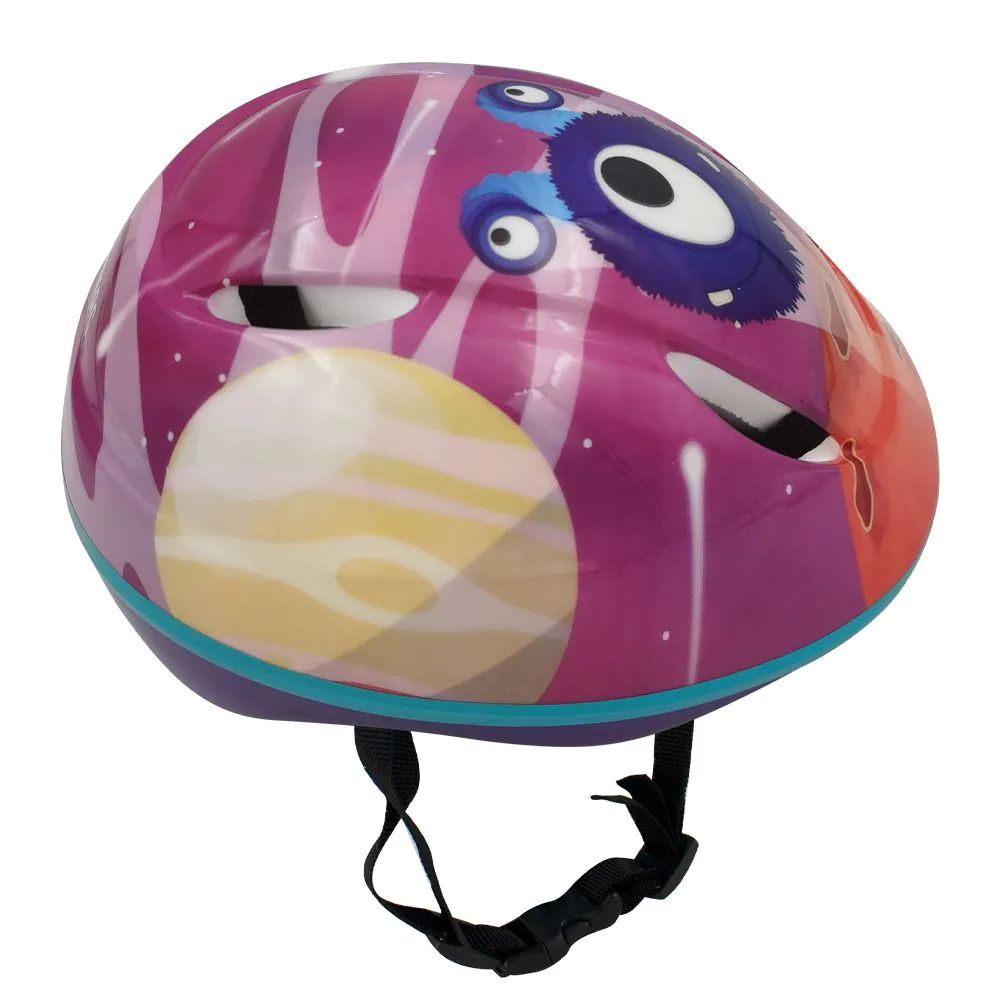 Casca protectie cu animalut de plus K3YRIDERS Monster Eyes Purpy - poza 2