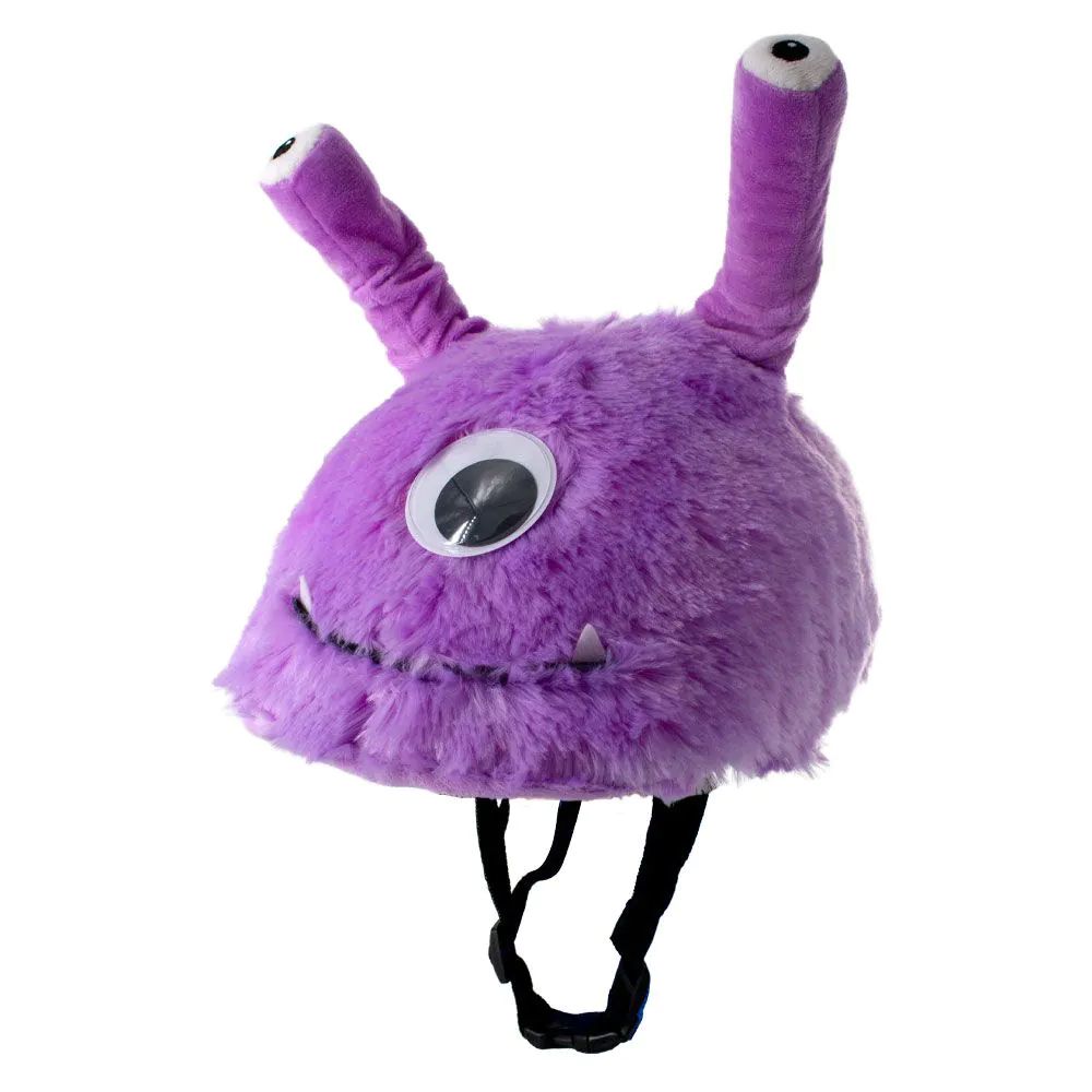 Casca protectie cu animalut de plus K3YRIDERS Monster Eyes Purpy - poza 4