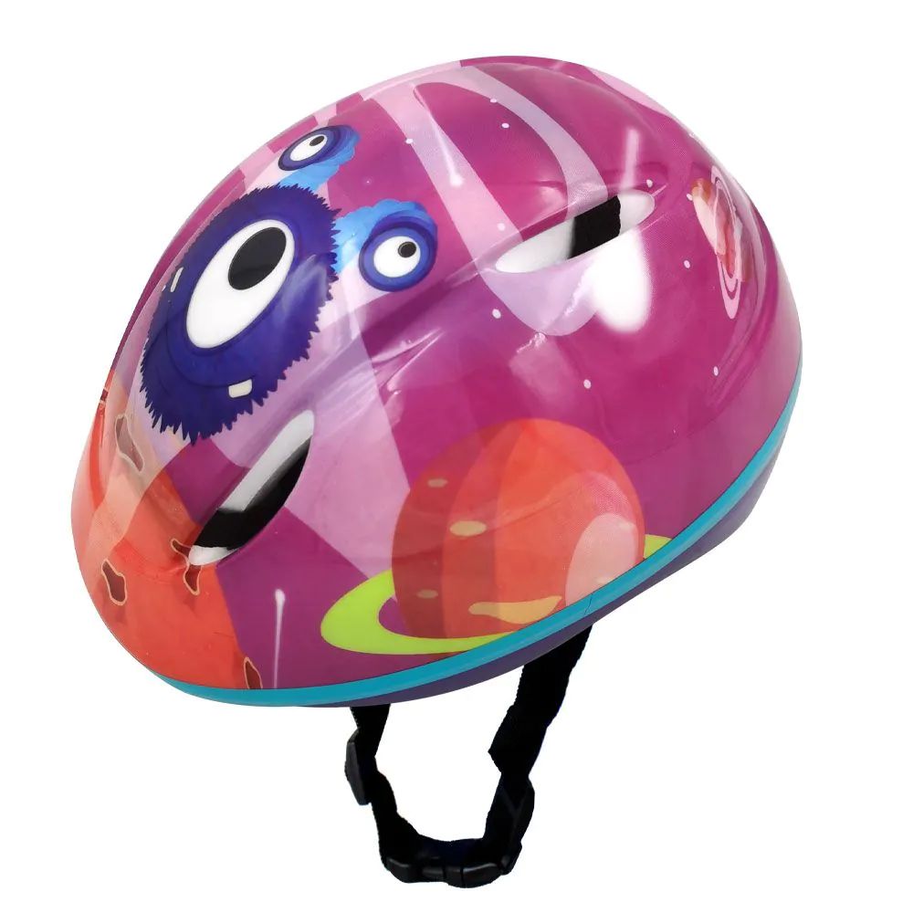 Casca protectie cu animalut de plus K3YRIDERS Monster Eyes Purpy - poza 5