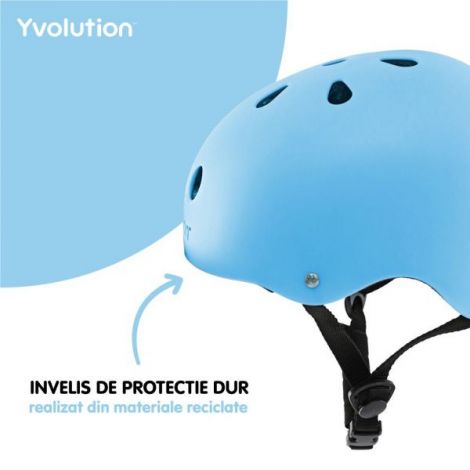 Casca protectie Yvolution 44-52 cm Blue - poza 2