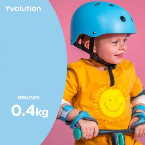 Casca protectie Yvolution 44-52 cm Blue - poza 4