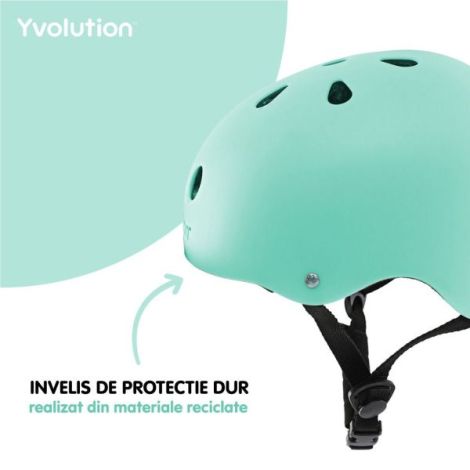 Casca protectie Yvolution 44-52 cm Green - poza 2