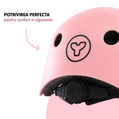 Casca protectie Yvolution 44-52 cm Pink - poza 3
