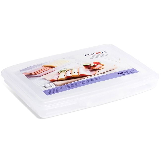 Caserola cu 2 compartimente pentru sunca si cascaval,plastic,23x16x3.3 cm