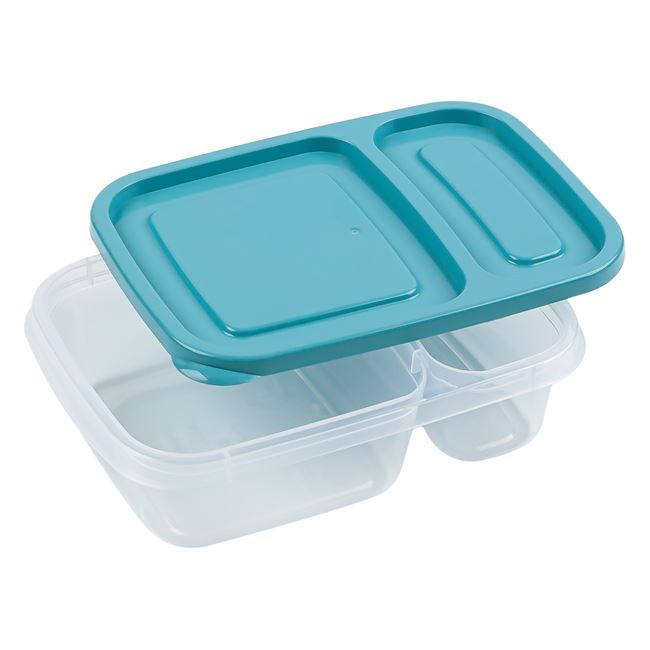 Caserola cu capac cu 2 compartimente,plastic,750 ml