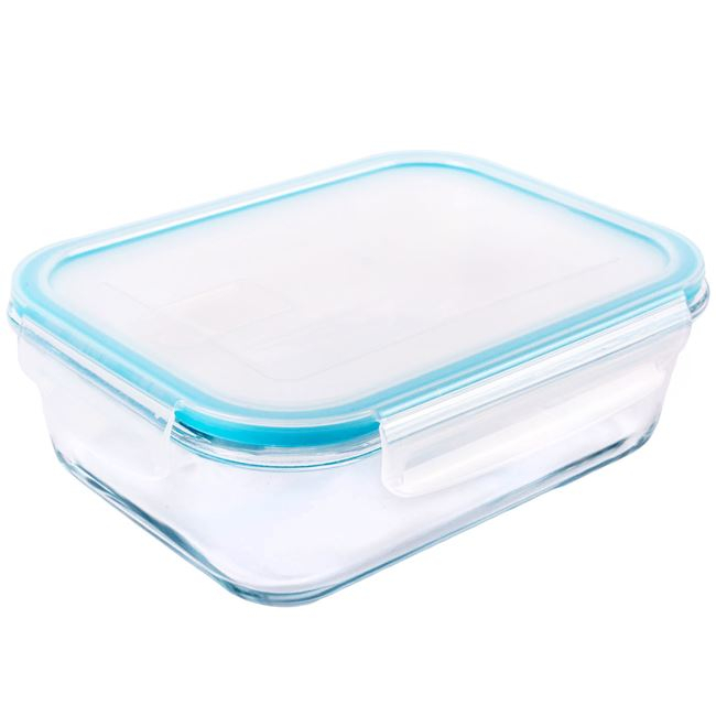Caserola cu capac din sticla pentru alimente,1000 ml