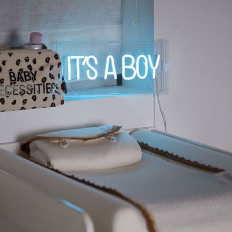 Caseta luminoasa Neon Childhome 30x15 cm, Albastru - poza 3