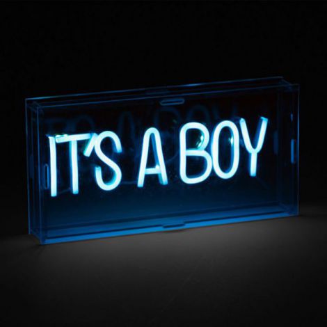 Caseta luminoasa Neon Childhome 30x15 cm, Albastru - poza 4