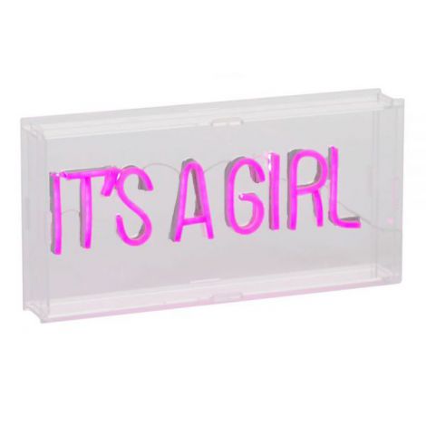 Caseta luminoasa Neon Childhome 30x15 cm, Roz - poza 1