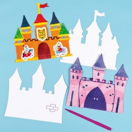 Castele din carton de decorat - Baker Ross - poza 1
