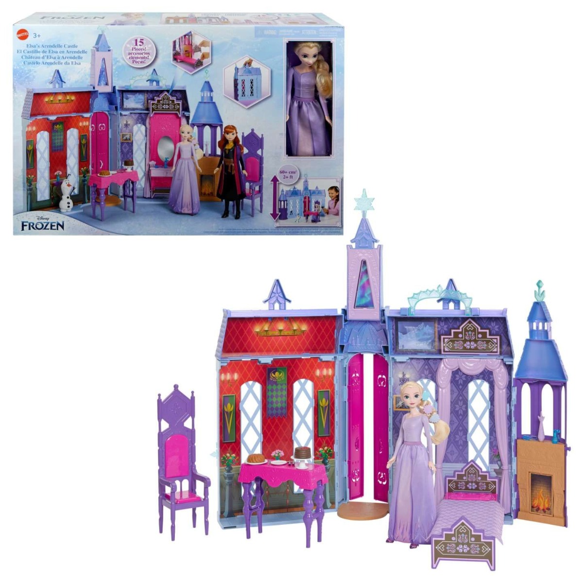 Castelul Regal Disney Frozen Arendelle cu papusa Mattel - poza 2