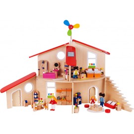 Casuta din lemn pentru papusi fara accesorii - Modern living