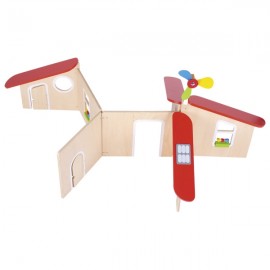 Casuta din lemn pentru papusi fara accesorii - Modern living - poza 2