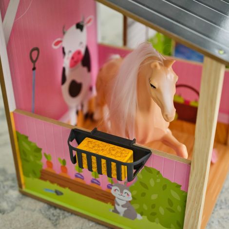 Casuta din lemn pentru papusi Windmill Elevator cu accesorii si mobilier incluse - poza 2