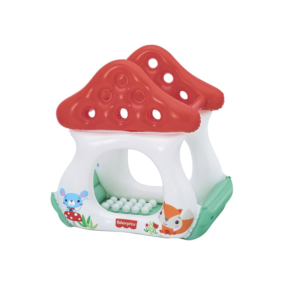 Casuta gonflabila sub forma de ciuperca Bestway Fisher Price 107x91x110 cm - poza 1