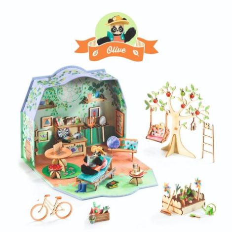 Casuta miniaturala de asamblat si colorat Olive , Djeco - poza 3
