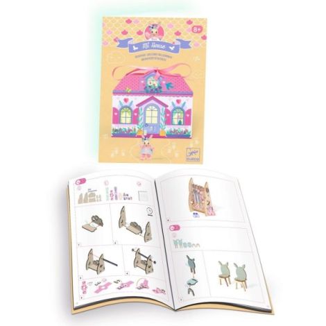 Casuta miniaturala de asamblat si colorat Rosie, Djeco - poza 5