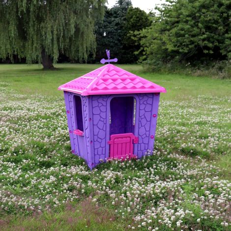 Casuta pentru copii Pilsan Stone House gray purple - poza 5
