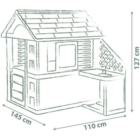 Casuta pentru copii Smoby Life Nature cu bucatarie - poza 2