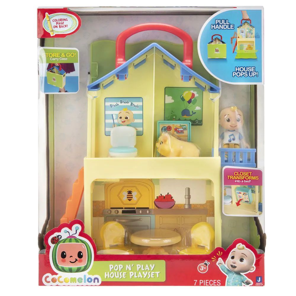 Casuta transformabila cu figurine Cocomelon Pop N Play - poza 2