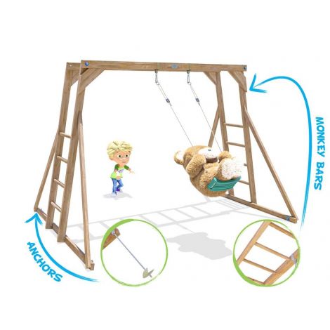 Catarator Monkey Bars cu leagan Dunster House - poza 2