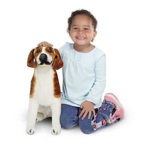 Catel din plus realistic Beagle - Melissa and Doug - poza 3