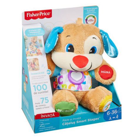 Catelusul Vorbitor FisherPrice FPN99, Jucarie interactiva 6 luni +, Smart Stages - poza 3