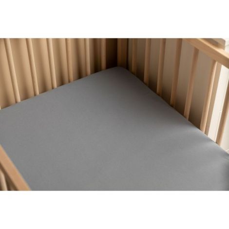 Cearsaf cu elasic din vascoza de bambus Sensillo 140x70 Gri - poza 4